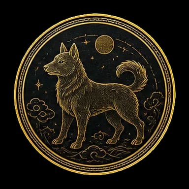 狗 zodiac medallion