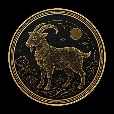 羊 zodiac medallion