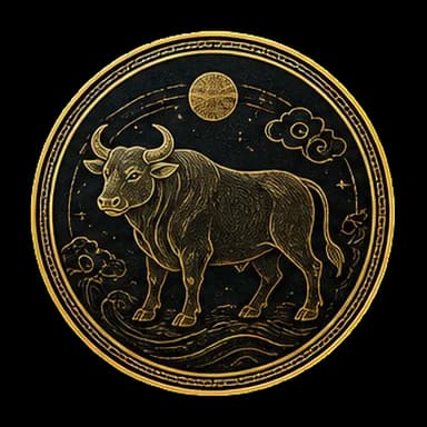 牛 zodiac medallion