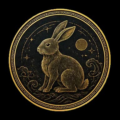 兔 zodiac medallion