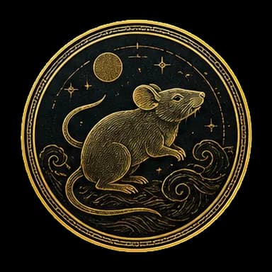 Rat zodiac medallion