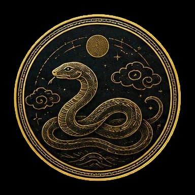 蛇 zodiac medallion